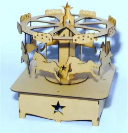 Mini carousel game model E1000087 free download vector file Laser cut and CNC cut wood