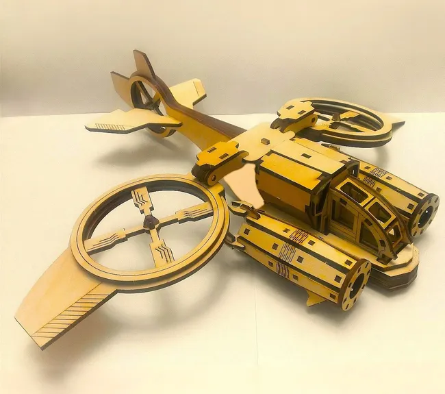 Model of the plane in the movie Avatar E1000088 free download vector file Laser cut and CNC cut wood