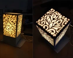 Rectangular patterned lamp E1000093 free download vector file Laser cut and CNC cut wood