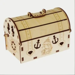 Treasure Chest Box E1000098 free download vector file Laser cut and CNC cut wood