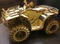 Wooden ATV – 3d puzzle E1000101 free download vector file Laser cut and CNC cut wood