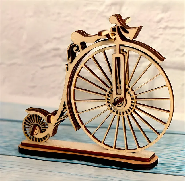 Wooden Ariel Bicycle Model E1000099 free download vector file Laser cut and CNC cut wood