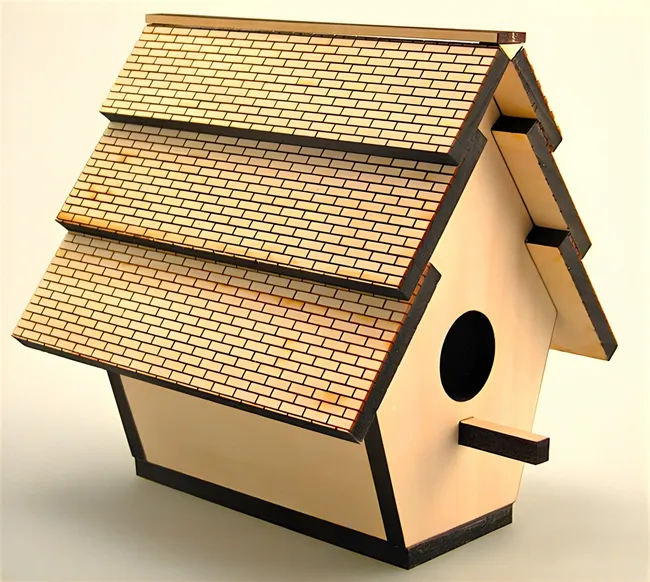 Wooden Bird House E1000103 free download vector file Laser cut and CNC cut wood