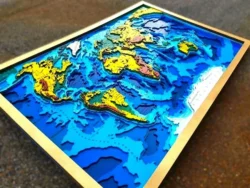 Wooden World Map Wall Hanging E1000021 Free download vector file Laser cut and CNC Cut Wood