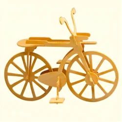 Wooden bicycle model – 3d puzzle E1000102 free download vector file Laser cut and CNC cut wood