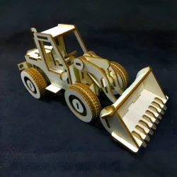 Wooden bulldozer model E1000126 free download vector file Laser cut and CNC cut wood