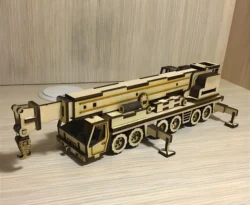 Wooden crane truck assembly model E1000104 free download vector file Laser cut and CNC cut wood