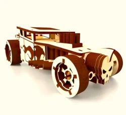 Wooden monster truck model E1000112 free download vector file Laser cut and CNC cut wood