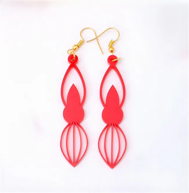 Acrylic dangle earrings E1000182 free download vector files Laser cut and CNC cut wood