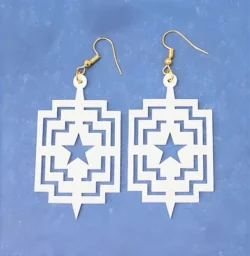 Acrylic geometric earrings E1000187 free download vector files Laser cut and CNC cut wood