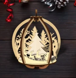 Christmas ball E1000249 free download vector files Laser cut and CNC cut wood