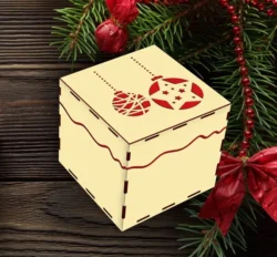 Christmas box E1000201 free download vector files Laser cut and CNC cut wood