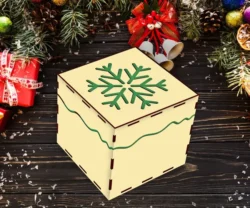 Christmas box E1000202 free download vector files Laser cut and CNC cut wood