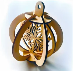 Christmas tree bauble snowflake decor E1000172 free download vector files Laser cut and CNC cut wood