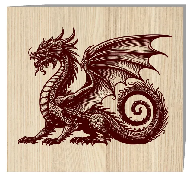 Dragon E0023345 file cdr and dxf pdf free vector download for laser engraving machines