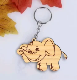 Elephant keychain E0023317 file cdr and dxf pdf free vector download for Laser cut