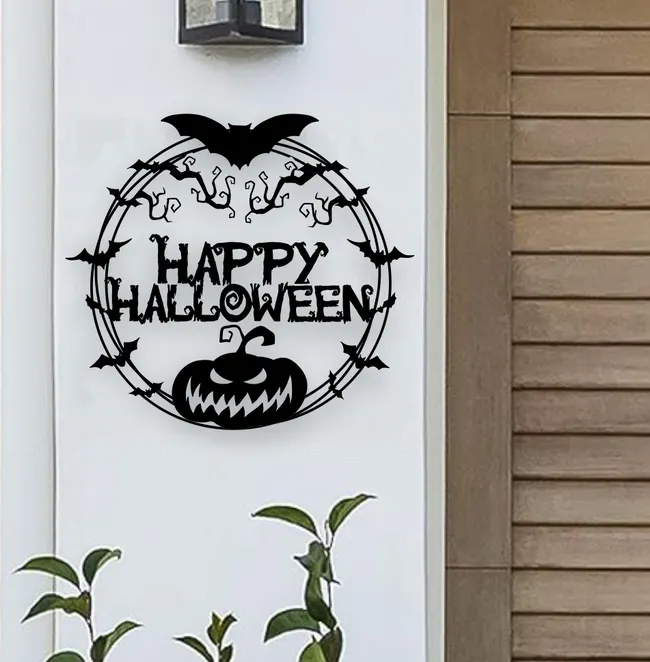 Halloween sign E0023306 file cdr and dxf pdf free vector download for Laser cut