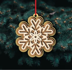 Multilayer snowflake E1000189 free download vector files Laser cut and CNC cut wood