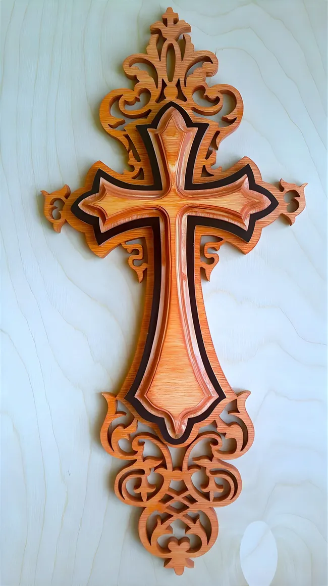 Wall Cross Plywood E1000228 free download vector files Laser cut and CNC cut wood