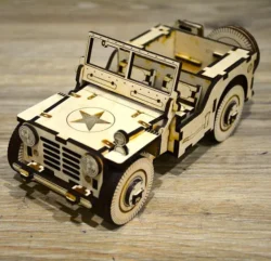 Wooden Jeep Puzzle E1000214 free download vector files Laser cut and CNC cut wood