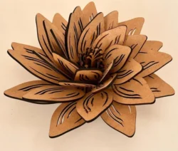 3D Flower E0023401 file cdr and dxf pdf free vector download for Laser cut