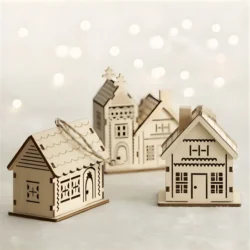 3D Tiny Wood House S0000322 file cdr and dxf pdf free vector download for Laser cut