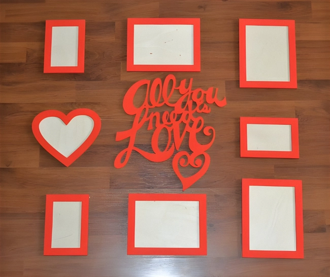 All You Need Is Love Photo Frames S0000331 file cdr and dxf pdf free vector download for Laser cut