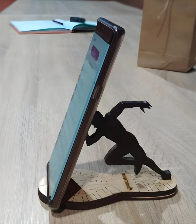 Athlete Running Phone Stand S0000333 file cdr and dxf pdf free vector download for Laser cut