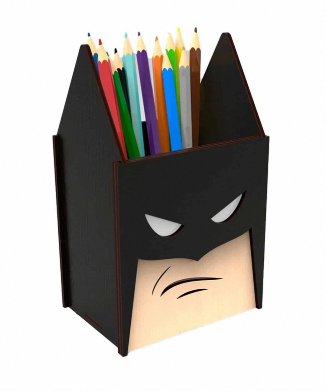 Batman Superhero Pencil Box for Kids S0000338 file cdr and dxf pdf free vector download for Laser cut