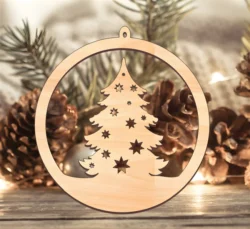 Bauble ornament christmas tree decorations S0000495 file cdr and dxf pdf free vector download for Laser cut