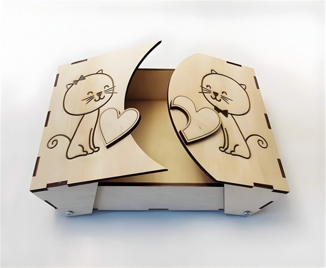 Cat Lover Gift Box S0000299 file cdr and dxf pdf free vector download for Laser cut