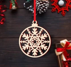 Christmas bauble ball S0000916 file cdr and dxf pdf free vector download for Laser cut