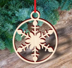 Christmas bauble pendant S0000918 file cdr and dxf pdf free vector download for Laser cut