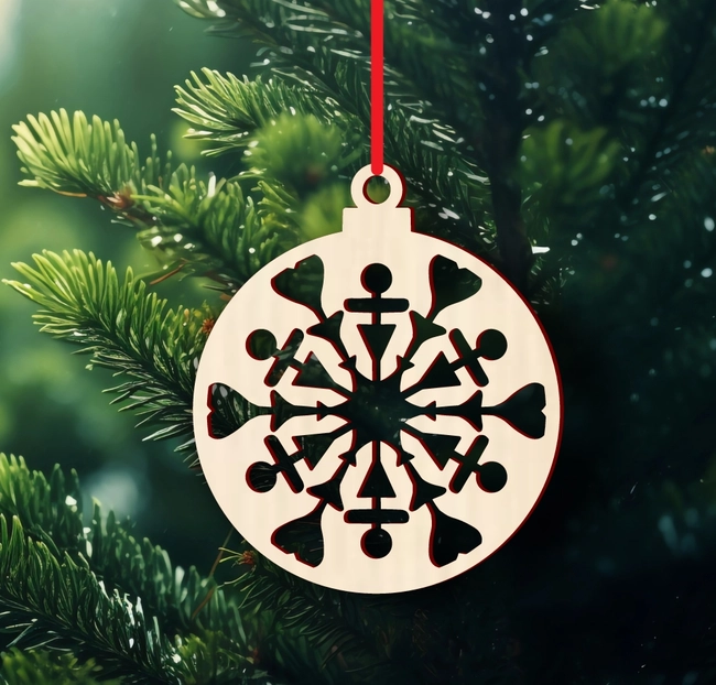 Christmas decorations hanging ball S0000926 file cdr and dxf pdf free vector download for Laser cut