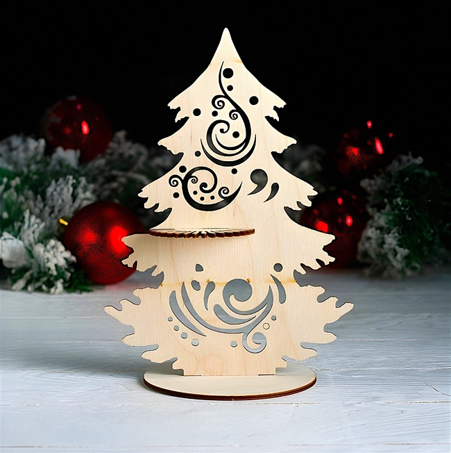 Christmas napkin holder 1 S0000029 file cdr and dxf pdf free vector download for Laser cut