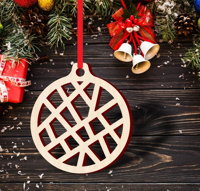 Christmas ornament line pattern S0000930 file cdr and dxf pdf free vector download for Laser cut