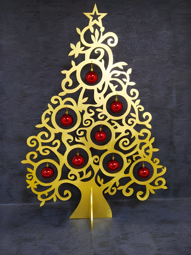 Christmas ornament tree S0000076 file cdr and dxf pdf free vector download for Laser cut