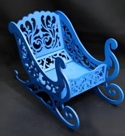 Christmas sleigh wine holder S0000031 file cdr and dxf pdf free vector download for Laser cut