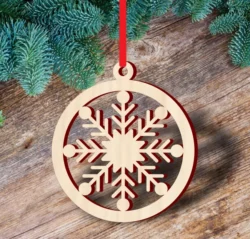 Christmas snowflake ball ornament S0000935 file cdr and dxf pdf free vector download for Laser cut