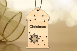 Christmas tag S0000553 file cdr and dxf pdf free vector download for Laser cut