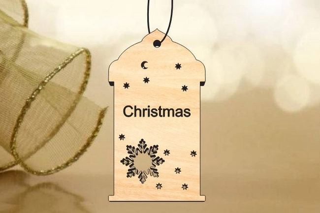 Christmas tag S0000553 file cdr and dxf pdf free vector download for Laser cut