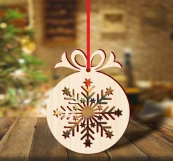 Christmas tree bauble vector S0000883 file cdr and dxf pdf free vector download for Laser cut