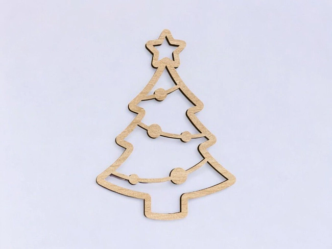 Christmas tree craft ornament S0000884 file cdr and dxf pdf free vector download for Laser cut