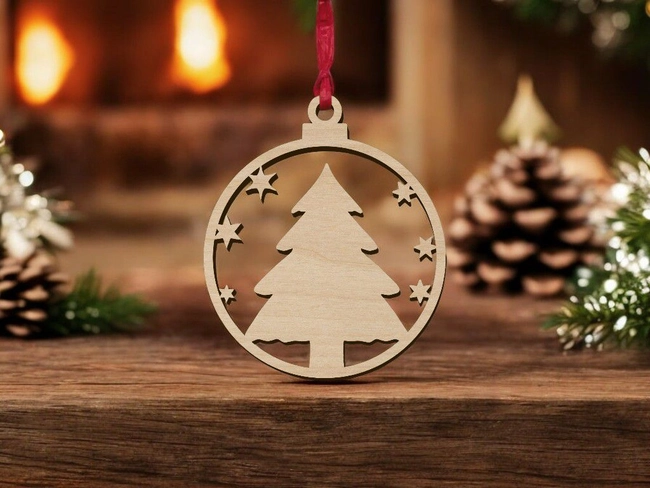 Christmas tree decor ball bauble S0000885 file cdr and dxf pdf free vector download for Laser cut