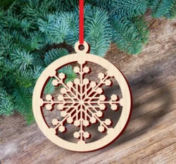 Christmas tree decoration bauble S0000886 file cdr and dxf pdf free vector download for Laser cut