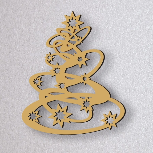 Christmas tree decorations wooden S0000053 file cdr and dxf pdf free vector download for Laser cut