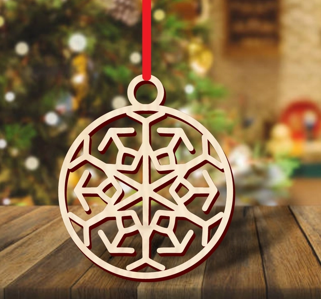 Christmas tree ornament bauble S0000890 file cdr and dxf pdf free vector download for Laser cut