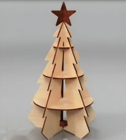 Christmas tree with star S0000103 file cdr and dxf pdf free vector download for Laser cut