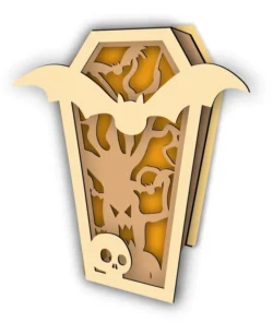 Coffins candle holder E0023446 file cdr and dxf pdf free vector download for Laser cut