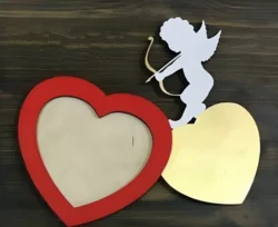 Cupid photo frame S0000412 file cdr and dxf pdf free vector download for Laser cut